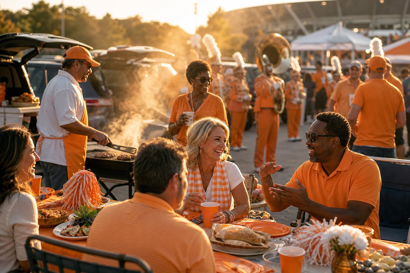 University of Tennessee Tailgate Party with People